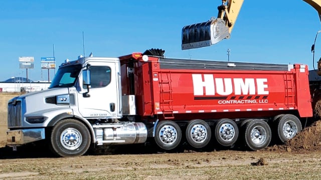 Close shot of Hume  Large Truck
